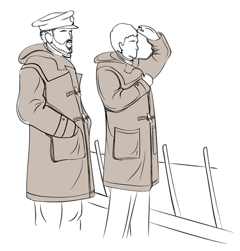 British military in duffle coat Original Montgomery