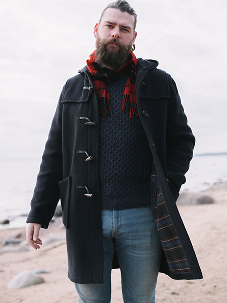 Sweater under duffle coat
