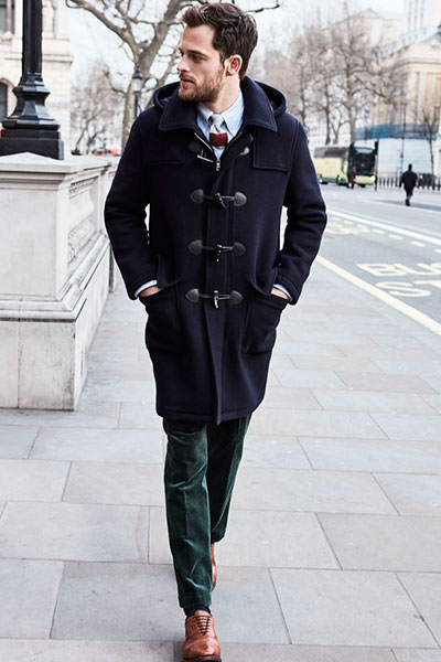 Duffle coat and preppy style
