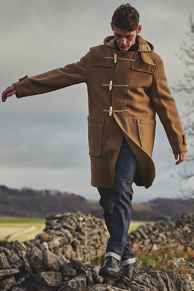 Men’s duffle coat in camel colour