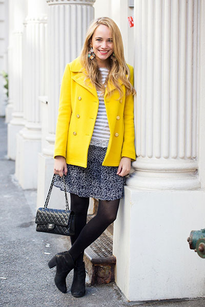 Women’s pea coat and skirt