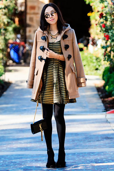 Duffle coat and dress