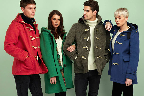 Coloured duffle coats